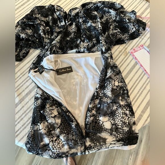 New Caribbean Queen Sexy Backless Dress Medium - Picture 10 of 13